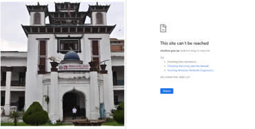 निर्वाचन आयोगको वेबसाइट 'डाउन'